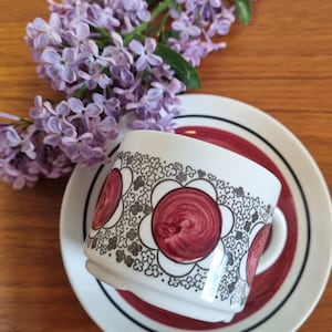 Rörstrand Viva DM model coffee cup tea cup in excellent condition near new extremely rare design Swedish porcelain MCM