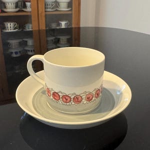 Rörstrand DM coffee cup tea cup Mathilda in fair vintage condition Swedish MCM porcelain