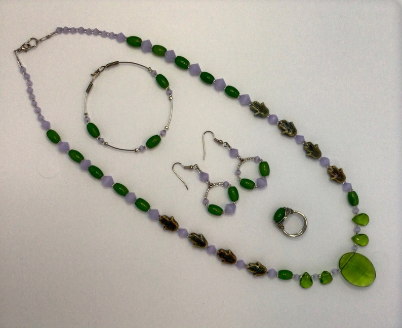 Hamsa Beaded Necklace 4pc Set