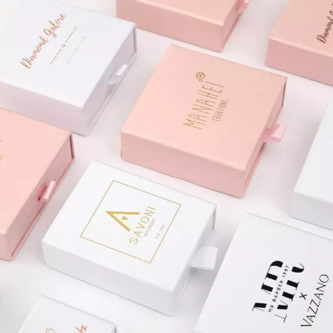 100pcs Jewelry Packaging With Logo, Custom Jewelry Box, Custom Logo Box