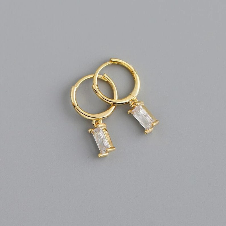 4pcs Gold Earrings Set, Everyday Earrings, s925, Dainty Minimalist Earring Set, Huggie Hoop Earrings, Earring set for Multiple Piercings zdjęcie 2
