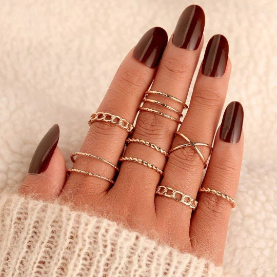 DIEZI Personality Exaggeration Silver Color Knuckle Joint Rings Set For  Women Vintage Retro Big Snake Finger Rings Jewelry - AliExpress