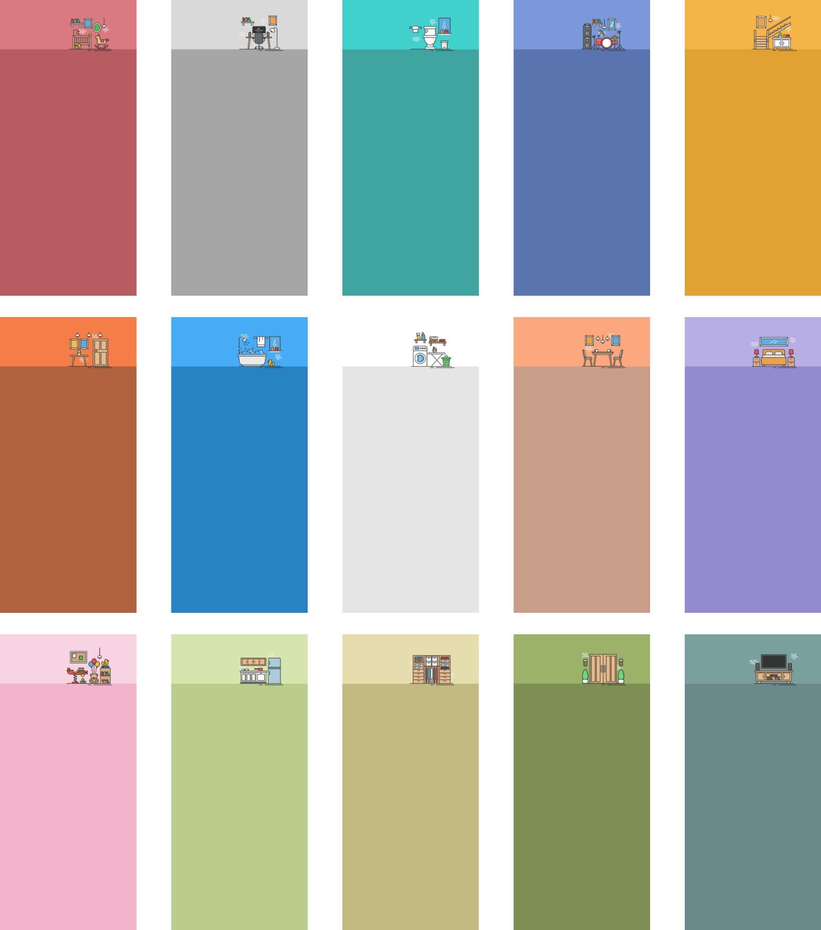 Homekit Wallpaper Illustration Set Etsy Australia