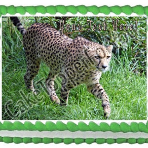 Awesome Cheetah - Edible Cake or Cupcake Topper