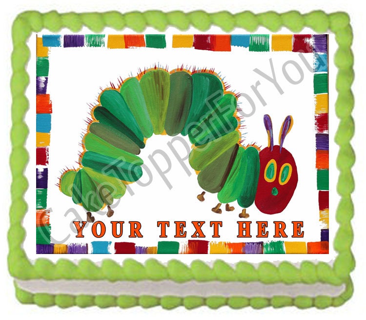 THE HUNGRY CATERPILLAR - Edible Cake or Cupcake Topper