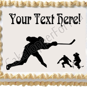 Hockey Players  - Edible Cake or Cupcake Topper