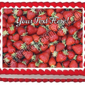 Strawberry - Edible Cake or Cupcake Topper