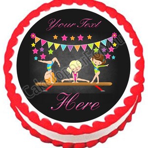 Gymnastics Girls - Edible Cake or Cupcake Topper - Etsy