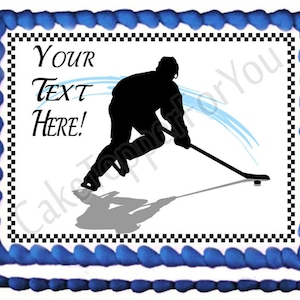Hockey Player (Nr2) - Edible Cake or Cupcake Topper