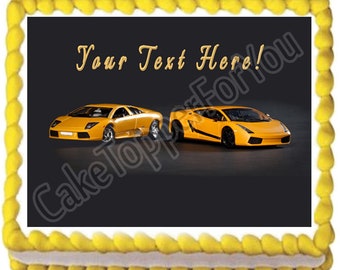 Sport Cars - Edible Cake or Cupcake Topper