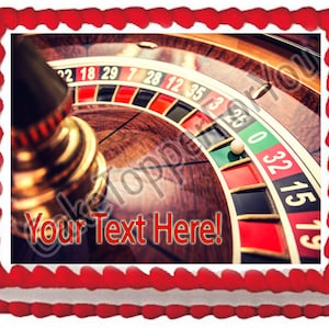 Roulette wheel in casino - Edible Cake or Cupcake Topper