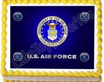 US Air Force  - Edible Cake or Cupcake Topper