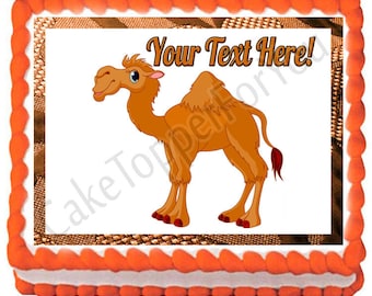 Cute Funny Camel - Edible Cake or Cupcake Topper