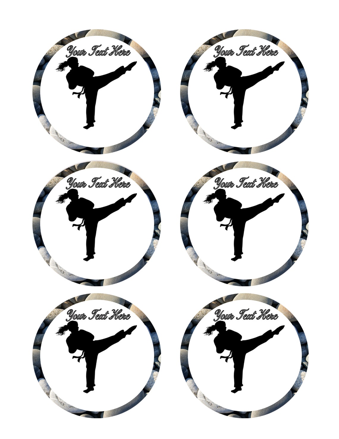 Karate Girl Edible Cake or Cupcake Topper Etsy