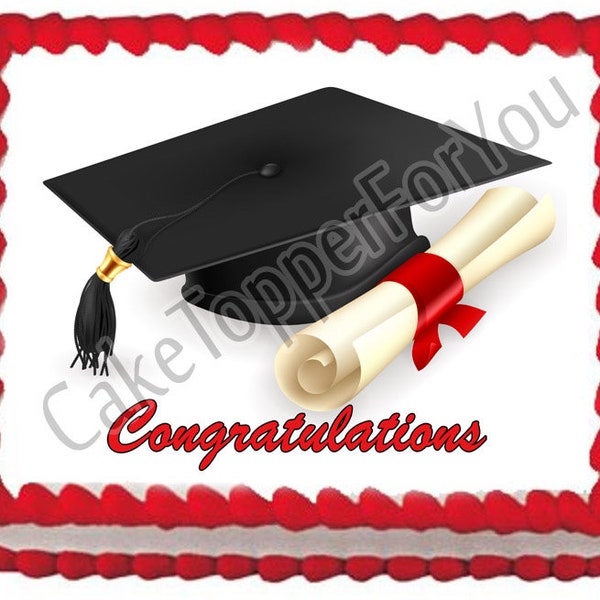 Graduation (Nr1) - Edible Cake or Cupcake Topper