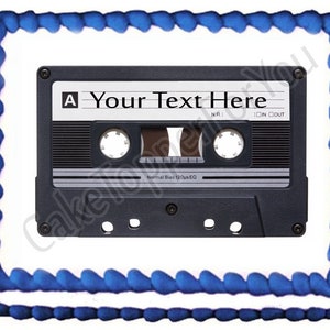 Audio Cassette - Edible Cake or Cupcake Topper