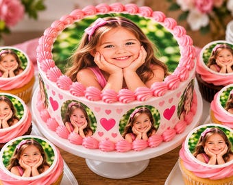 Your Photo Edible Cake Topper | Custom Picture Birthday Cake & Cupcake Topper