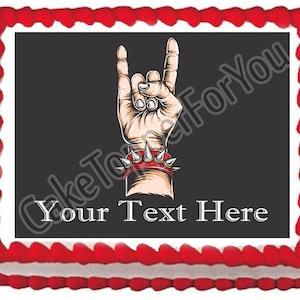 Rock & roll hand - Edible Cake or Cupcake Topper