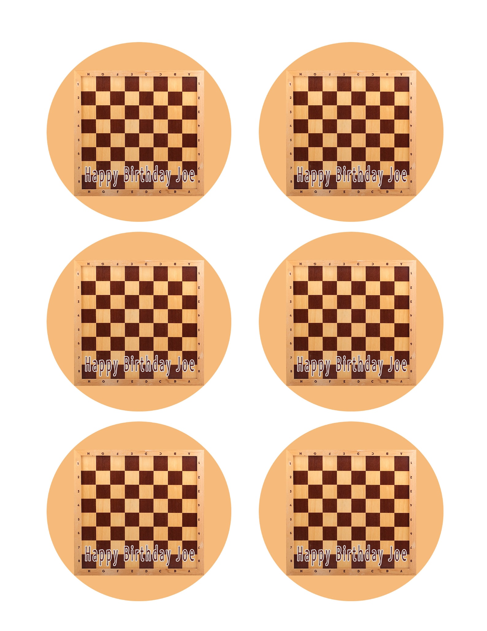 Chess Board nr2 Edible Cake or Cupcake Topper Etsy