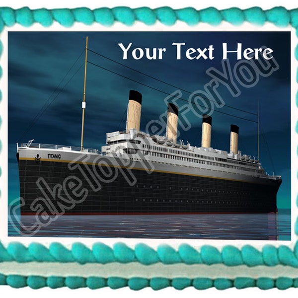Titanic ship (Nr1) - Edible Cake or Cupcake Topper