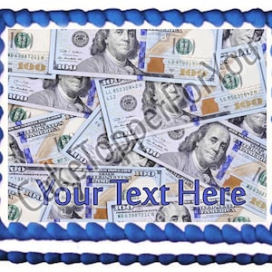 Your Face on Money Edible Cake Topper Image, 100 Dollar Bill Face Cake,  Money Face Cake, Your Photo Money Cake, Edible Money Image, 5 10 20