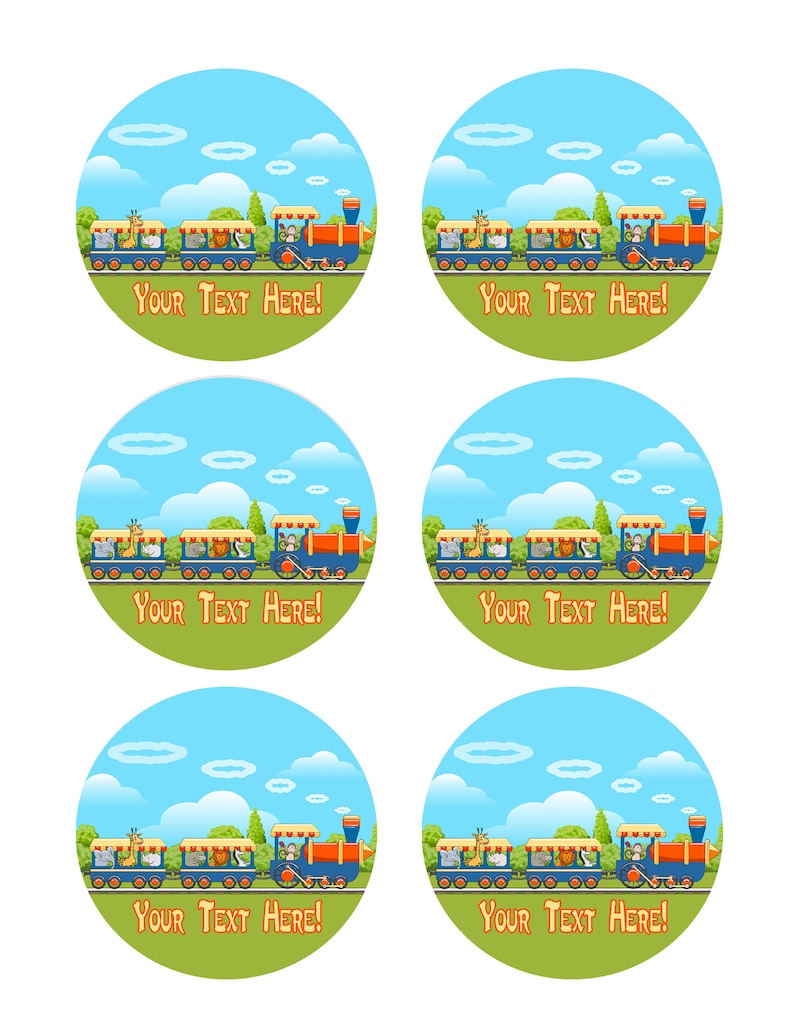 Baby Animals Train - Edible Cake or Cupcake Topper - Etsy