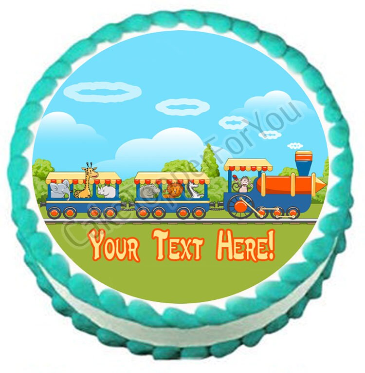 Baby Animals Train - Edible Cake or Cupcake Topper - Etsy