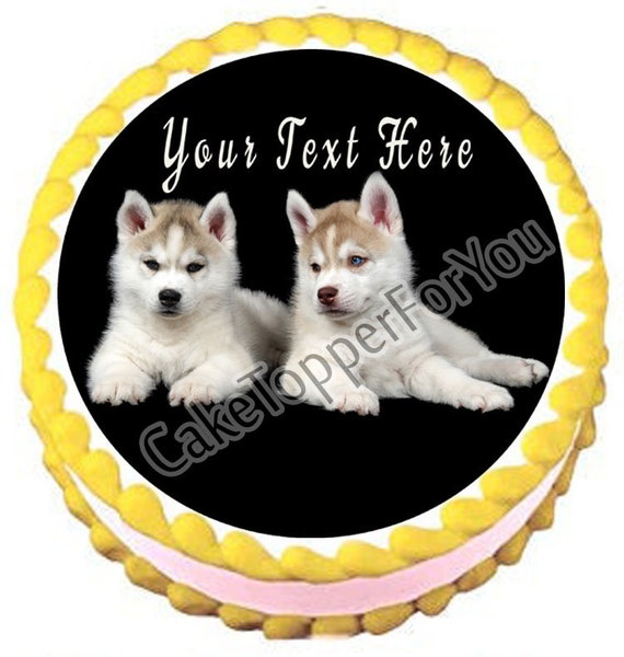 Husky cupcake toppers discount