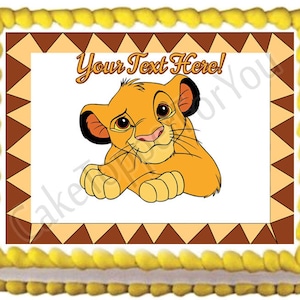 Cute Lion - Edible Cake or Cupcake Topper