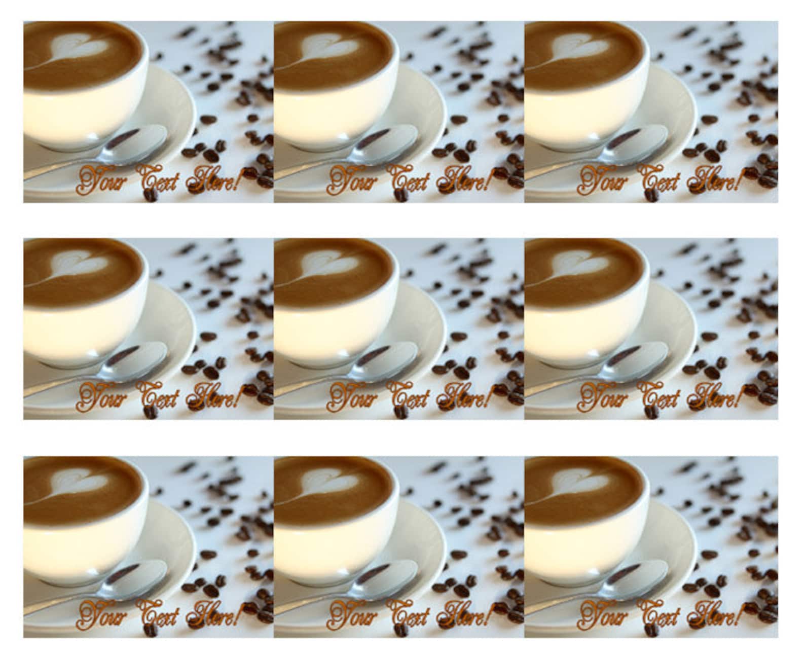 Coffee Edible Cake or Cupcake Topper Etsy