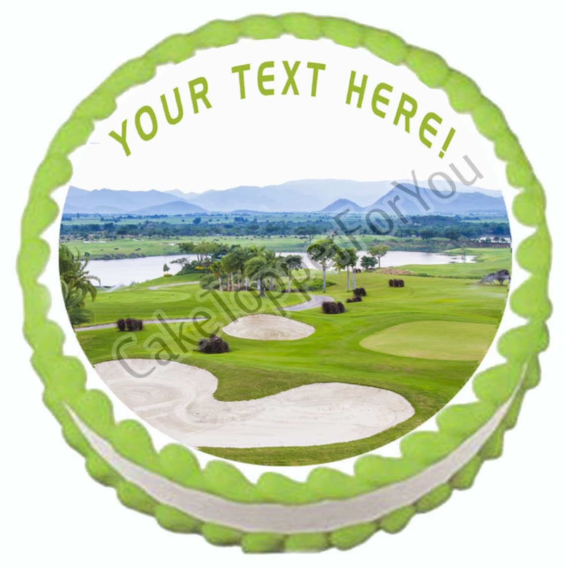 Golf Edible Cake or Cupcake Topper Etsy