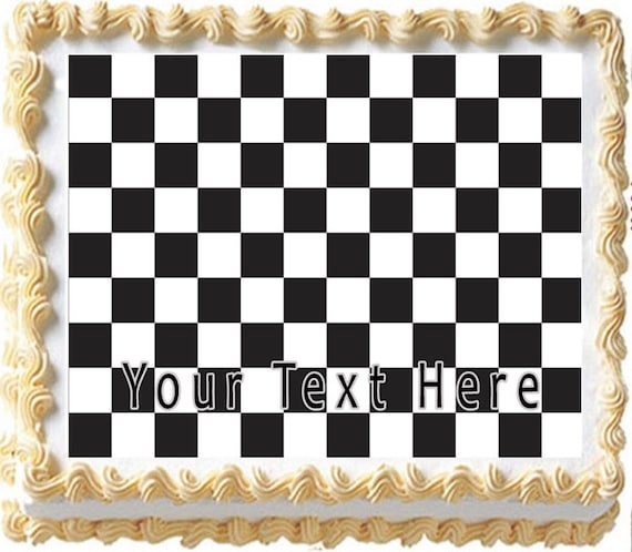 Chess Board Edible Cake or Cupcake Topper - Etsy
