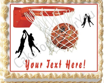 Basketball - Edible Cake or Cupcake Topper