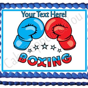 Boxing Gloves - Edible Cake or Cupcake Topper