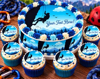 Rock Climber Edible Cake Topper | Rock Climbing Birthday & Cupcake Toppers