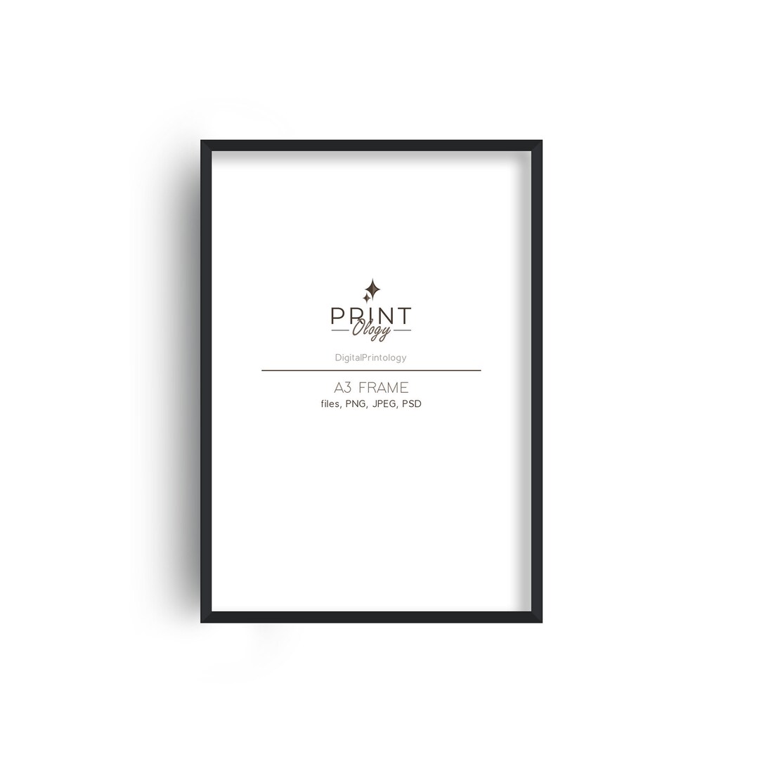 A3 Frame Mockup Black Frame Mockup Poster Mockup Minimal Etsy