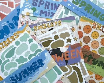 HEAVILY DISCOUNTED Seasonal Sticker Sheet Packs