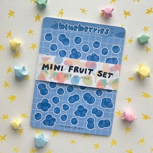 Ensemble de mini feuilles d'autocollants fruits