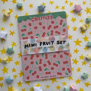 Ensemble de mini feuilles d'autocollants fruits