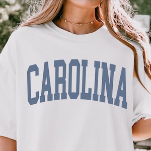 Minimalist Carolina Shirt, Comfort Colors®, Vintage Carolina Tee, Carolina Fan Sweatshirt Carolina Tshirt Carolina Gift College Student gift