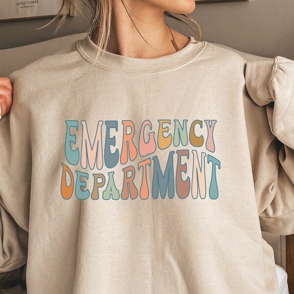 Emergency Department Nurse Crewneck Sweatshirt ER Nurse Gift ED Nursing Sweater Emergency RN Appreciation Gift Nurse Grad Gift Graduation