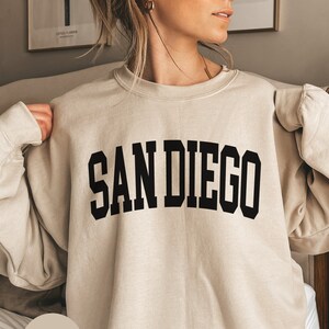 Retro San Diego, Minimalist San Diego Sweatshirt, San Diego Fan Crewneck Sweatshirt, boho San Diego shirt, San Diego Gift, College Student