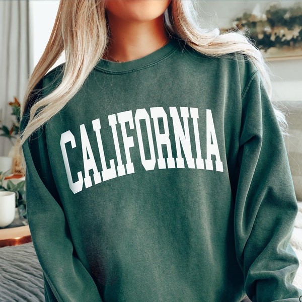 Comfort Colors® California Crewneck Sweatshirt, California Shirt, West Coast Shirt, California Shirt, California Sweater California Pullover