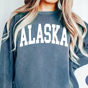 Comfort Colors® Alaska Sweatshirt, Northern Travel Shirt Wild And Wonderful Sweatshirt, Polar Bear Sweatshirt, Alaska Family Trip Sweatshirt