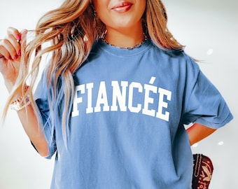 Fiancée Shirt, Comfort Colors Fiancé Tshirt, Mrs Shirt, Wifey Tee, Future Mrs, Gift for Bride, Fiance Tshirt, Wedding Gift, Est 2023, retro
