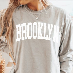 Comfort Colors® Brooklyn NYC Long Sleeve T-Shirt, boho classy Brooklyn Shirt, Brooklyn New York Shirts, NY Gift, NY Shirt, Brooklyn Crewneck