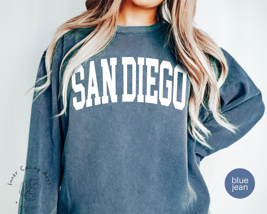Comfort Colors® Minimalist San Diego Sweatshirt, San Diego Fan Crewneck