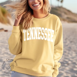 Comfort Colors® Minimalist Tennessee Sweatshirt, Tennessee Fan Crewneck, Vintage Tennessee Sweatshirt, Tennessee Gift, College Student gift