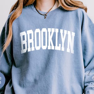 Comfort Colors® Vintage Lightweight Brooklyn NYC Sweatshirt, boho classy Brooklyn Sweatshirt, Brooklyn New York Shirts, NY Gift, NY Shirt