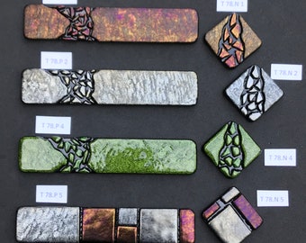 RIVER GEO Fused Glass "by Charlie" Hand Crafted Drawer/Cabinet Pulls & Square Knobs. . . Made to Order